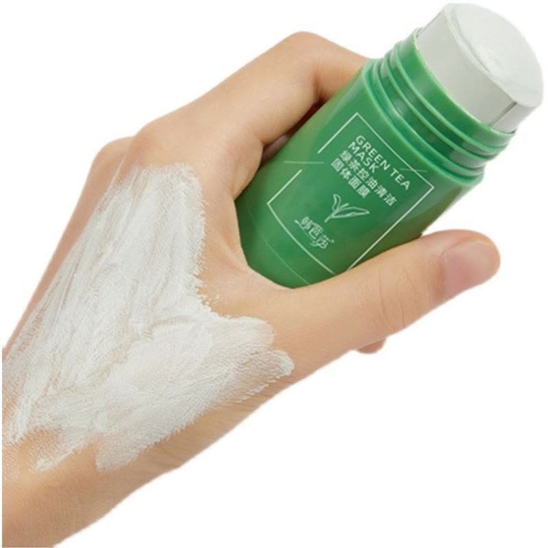 绿茶控油清洁去黑头粉刺收缩毛孔冰肌泥膜绿膜棒女图片