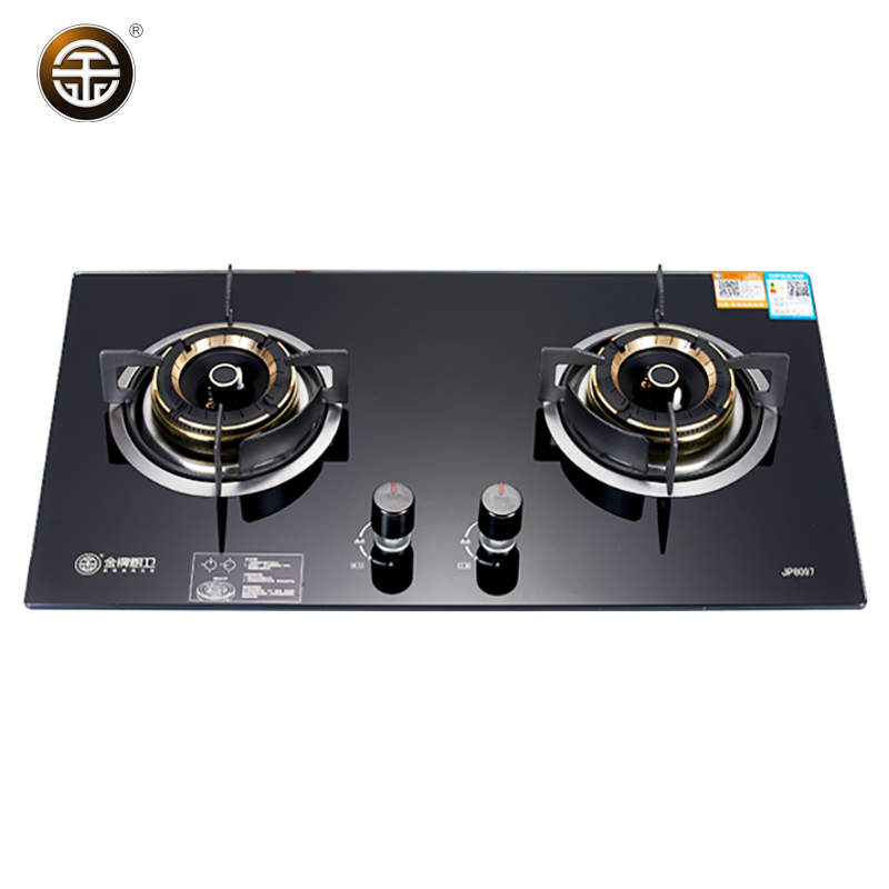 金牌世厨卫电器 智能家用 燃气炉 jp8120 玻璃双灶嵌入式燃气灶具