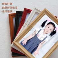 实木摆台相框简约7寸5.6.8.10寸A4宜家创意儿童相架相片挂墙画框 原木色 10寸摆挂两用（横竖可用）