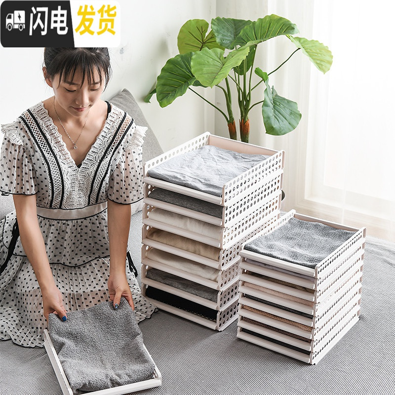 三维工匠衣帽间衣橱衣服收纳抽屉盒塑料抽屉式衣柜收纳神奇整理储物盒高清大图