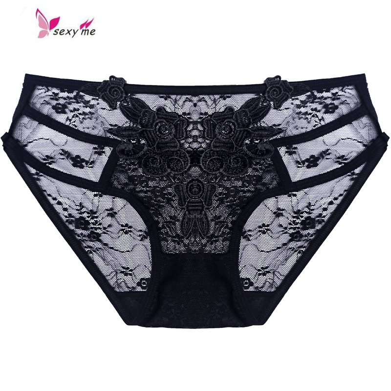 内裤女蕾丝性感黑色日系女性骚透明超薄诱惑低腰三角短裤魅惑fish