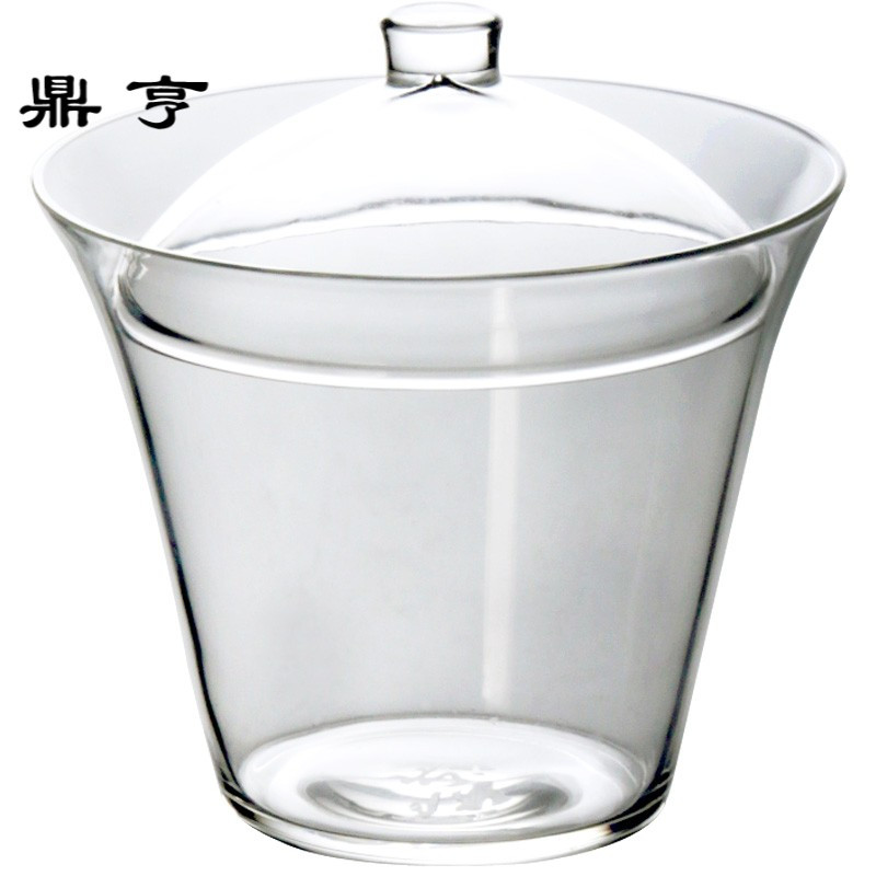 鼎亨手工吹制玻璃盖碗耐高温功夫茶具盖杯日式风禅味茶道器具茶杯