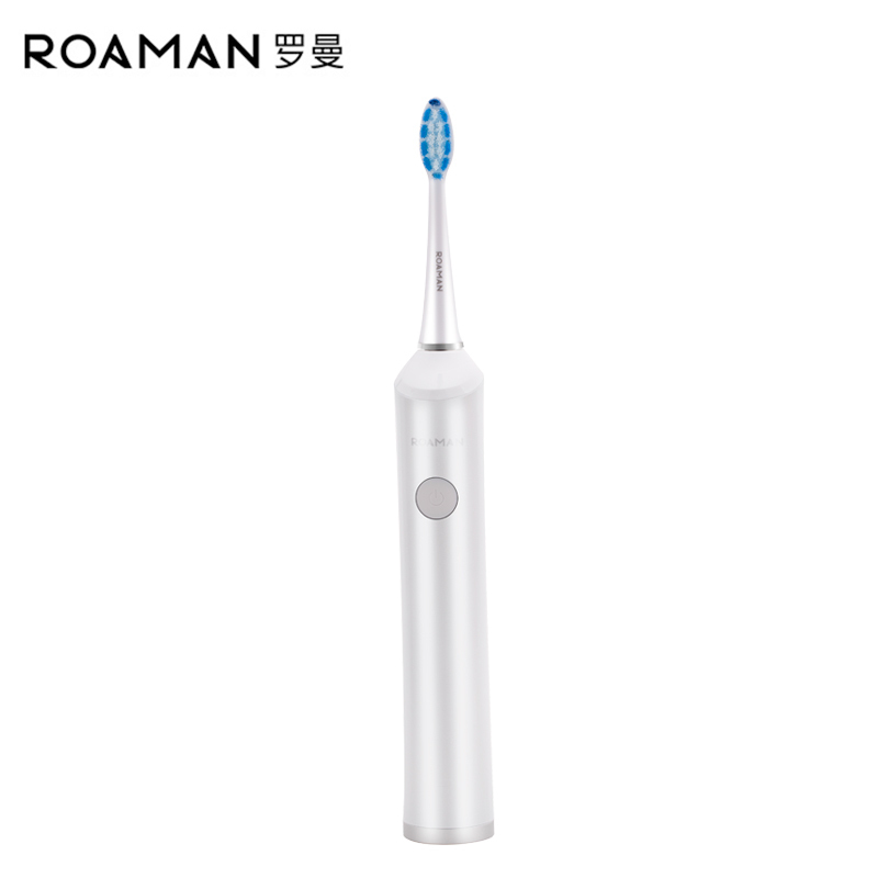 罗曼(ROAMAN)电动牙刷RM-88725档护齿模式无线感应充电式成人智能亮白声波震动家用银色软毛牙刷电动牙刷