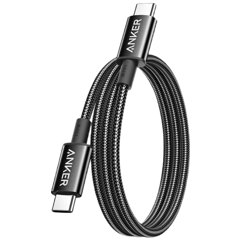 安克ANKER 充电线双头type-c适用于华为小米安卓苹果快充100W数据线 1.8m 黑色