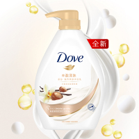 多芬(Dove)沐浴露 丰盈宠肤沐浴乳 乳木果和香草1KG【联合利华】持久滋润保持 所有人群适用