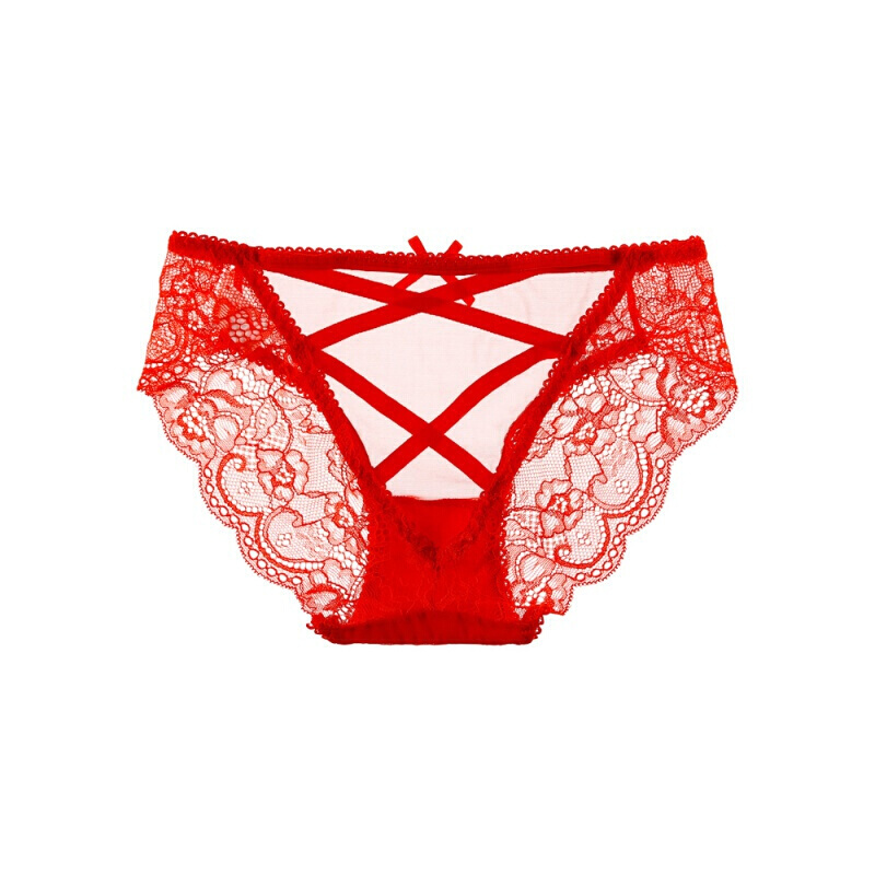 同款本命年内裤女蕾丝低腰属鼠结婚生日三角裤纯锦纶裆大红色鼠年