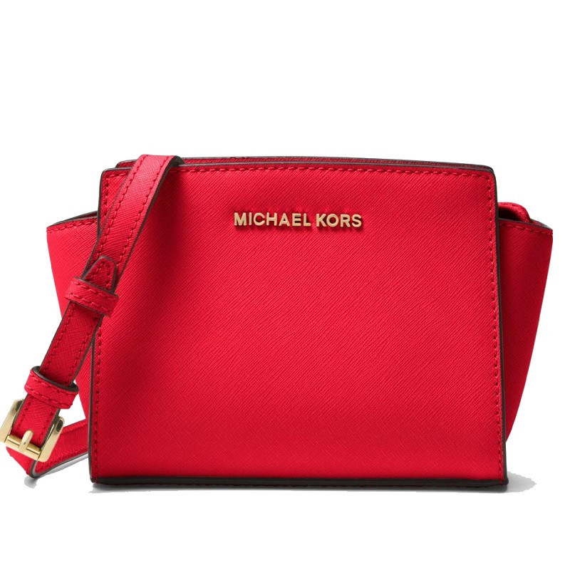 [直营]迈克·科尔斯(MICHAEL KORS) 迷你耳朵包专柜款Selma 真皮拉链单肩斜挎包 MK 女包 硬