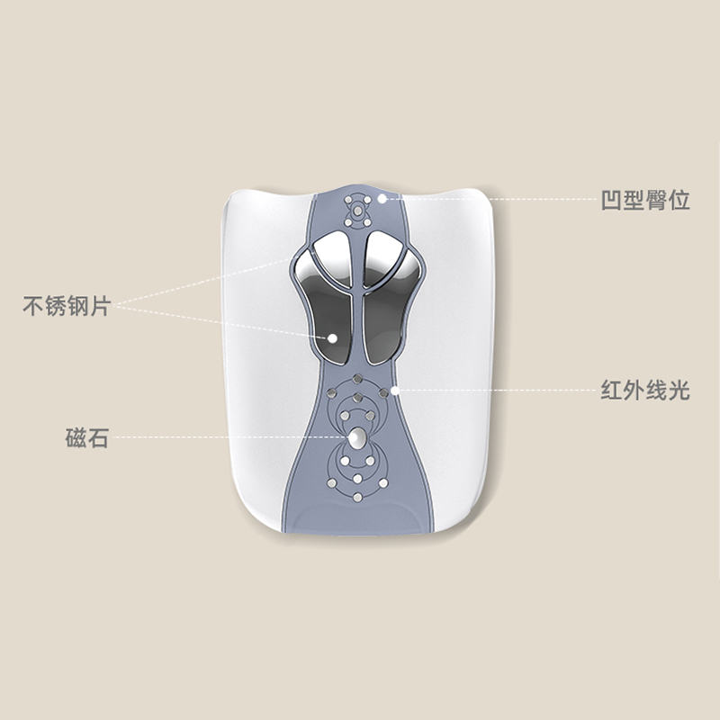 川木 低中频多功能颈椎腰椎按摩器呵护腰椎红外线理疗多功能理疗仪