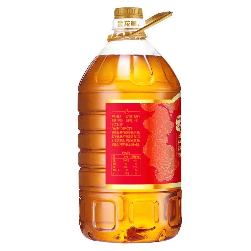 金龙鱼御品炒香土榨压榨一级花生油5L图片