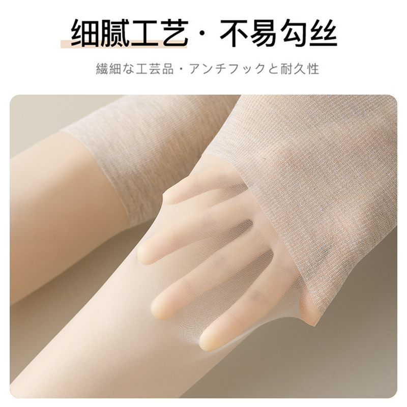 浪莎空调护膝丝袜女夏款过膝长筒防滑膝盖高筒显瘦防勾丝小腿袜高清大图