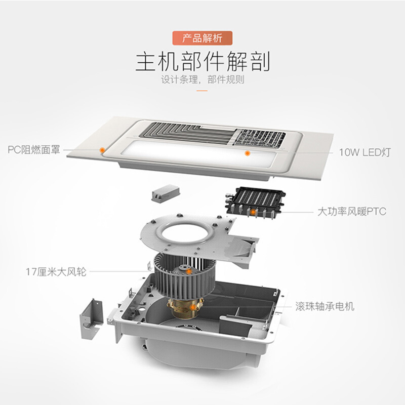 奥普(AUPU)浴霸6122B普通集成吊顶式风暖型纯平全域取暖