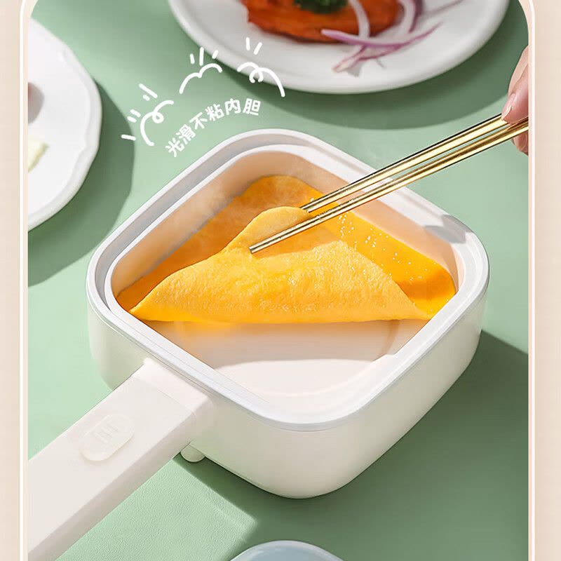 艾贝丽多功能早餐机家用电蒸煮锅不粘煎锅方形蒸锅ABL-DZG827图片