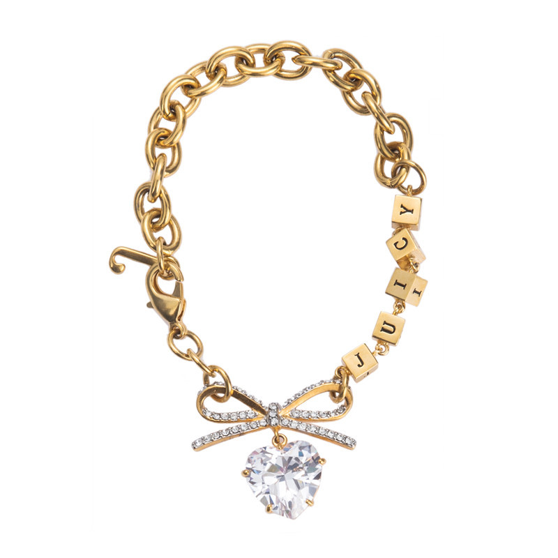 juicycouture橘滋中国风蝴蝶结水晶女士爱心手链送恋人其他11