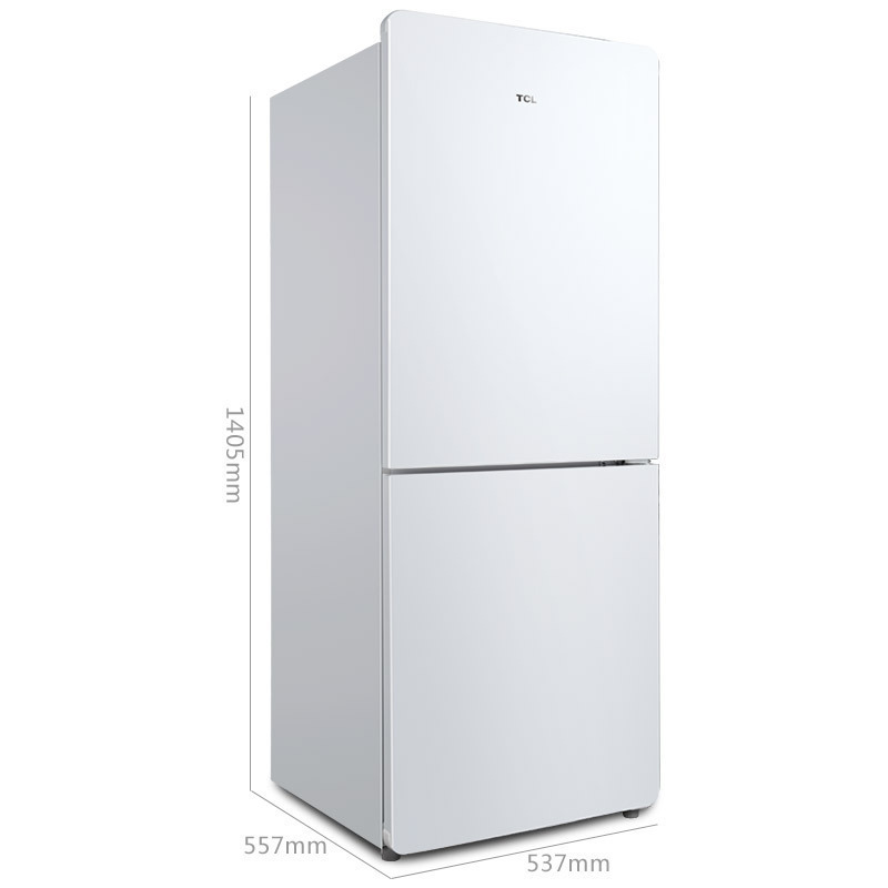 TCL BCD-163KF1 163升双门冰箱 家用节能两门 电冰箱小双门冷藏冷冻(芭蕾白)