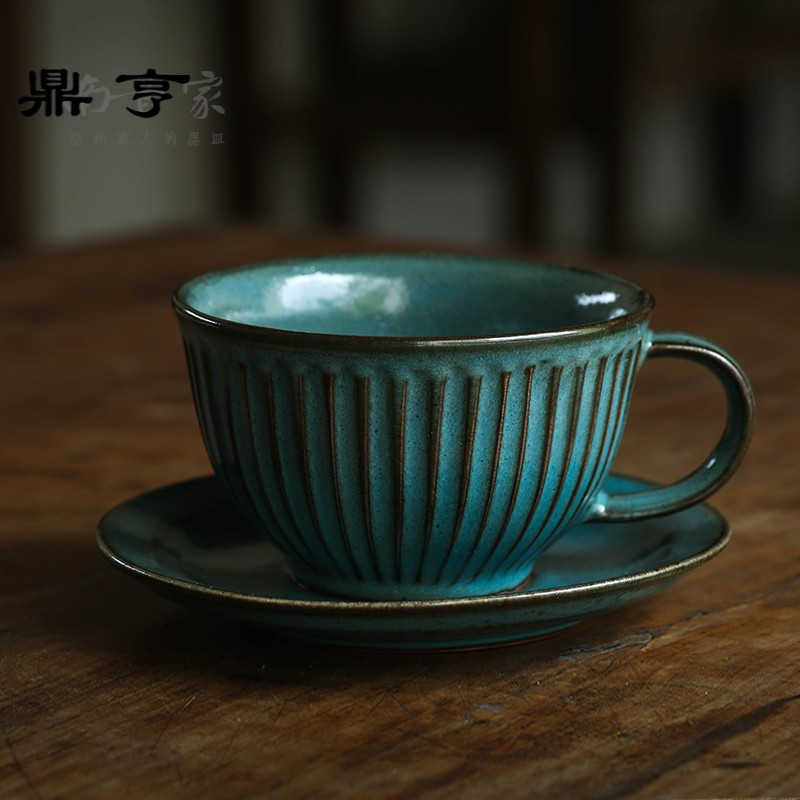 鼎亨艺术家咖啡杯一杯一碟 韩国陶作家金秀泫手工陶瓷作品 红茶杯