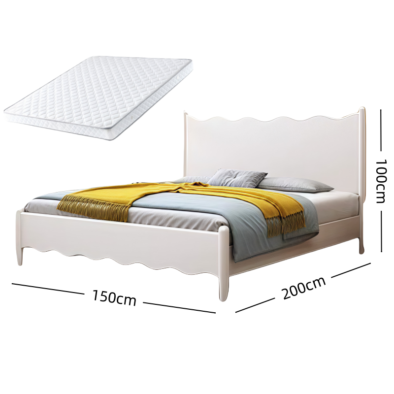 铭思沃全实木床含床垫高清大图