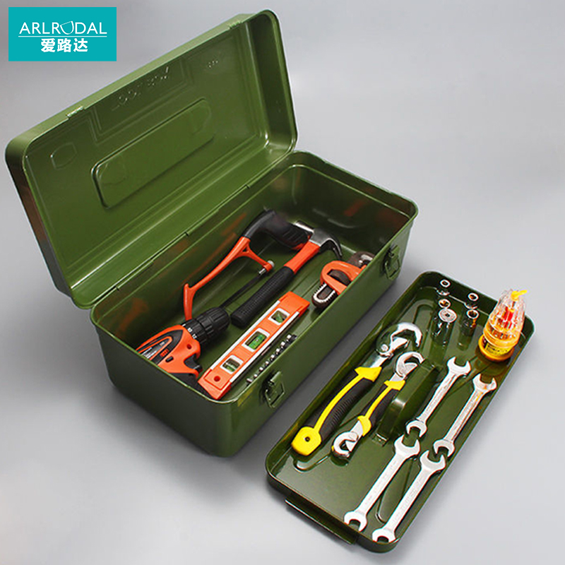 爱路达双层加厚铁皮工具箱大号L-460/个高清大图