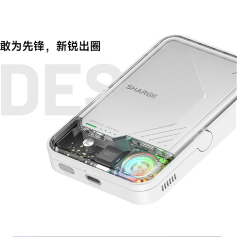 闪极飓风2磁吸Magsafe无线快充移动电源10000mAh 白色 M2(个)