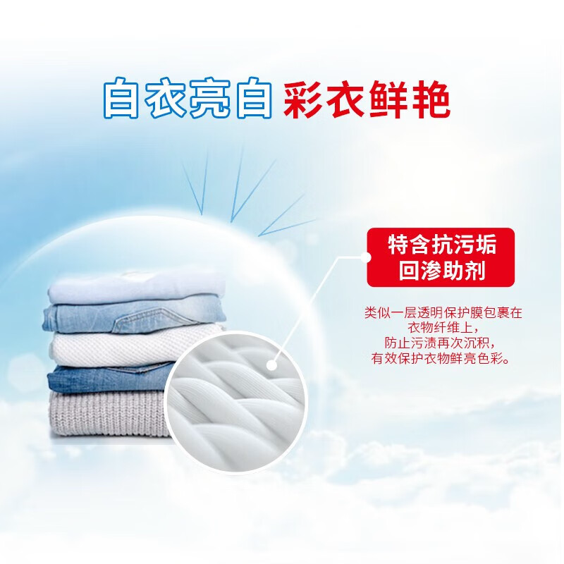 立白超洁清新洗衣粉3kg高清大图