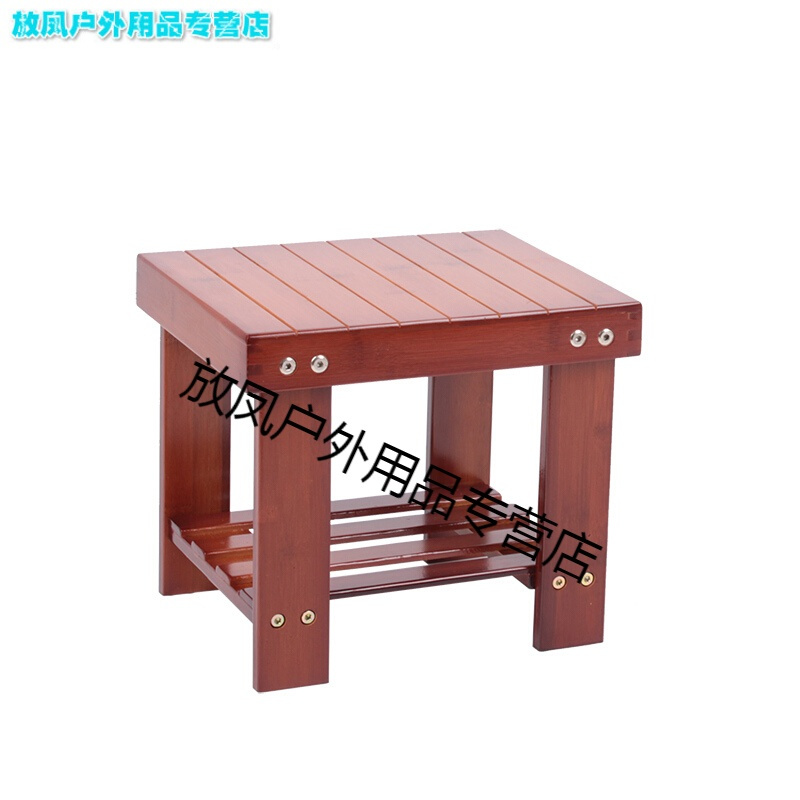 楠竹小板凳小方凳子圆凳靠背椅实木质折叠椅子矮凳儿童餐椅凳时尚