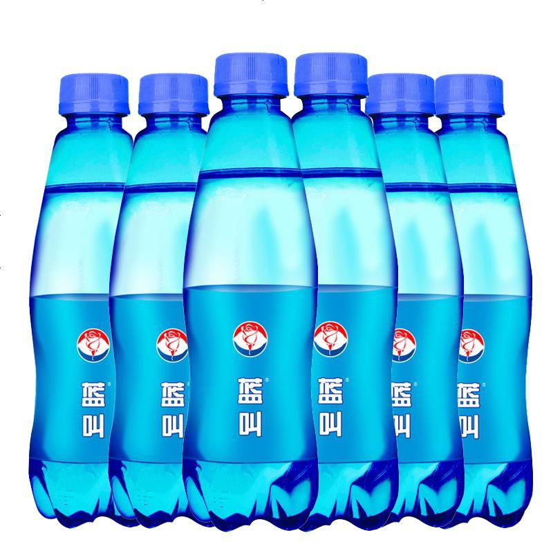 慕丝妮蓝色可乐蓝叫网红汽水抖音同款蓝莓味碳酸饮料ml瓶装