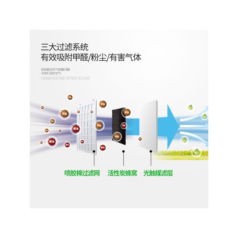 吸烟空气净化器家用除甲醛办公室卧室除烟味二手烟神器桌面小型|JP09磨砂白(基础款)
