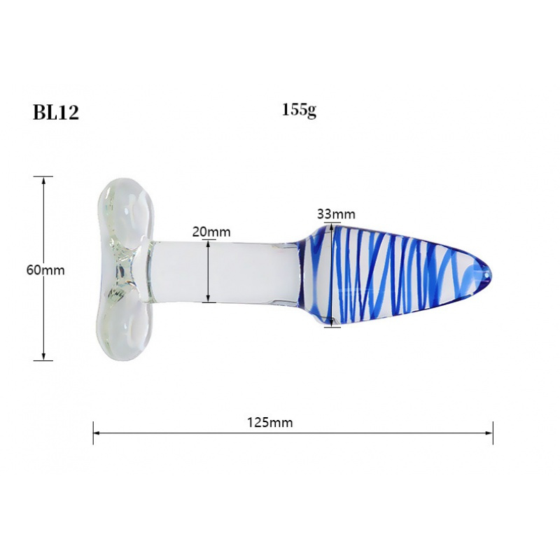 姹趣玻璃肛塞后庭菊花刺激性工具成人性用品花型底座 款式BL12高清大图