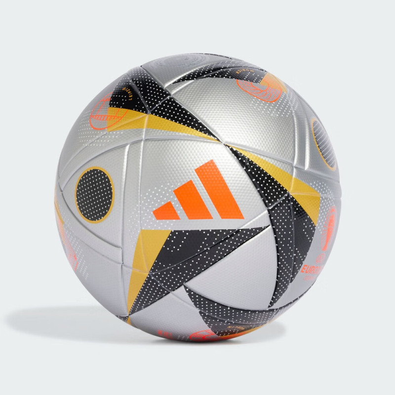 adidas欧洲杯决赛阶段 比赛/训练用足球阿迪达斯 IX4046 金属银/金/黑色/红荧光 5号球