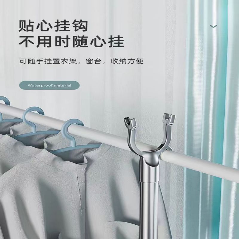 澎铭源 不锈钢可伸缩晾衣杆撑衣杆衣叉PMY-16/个高清大图