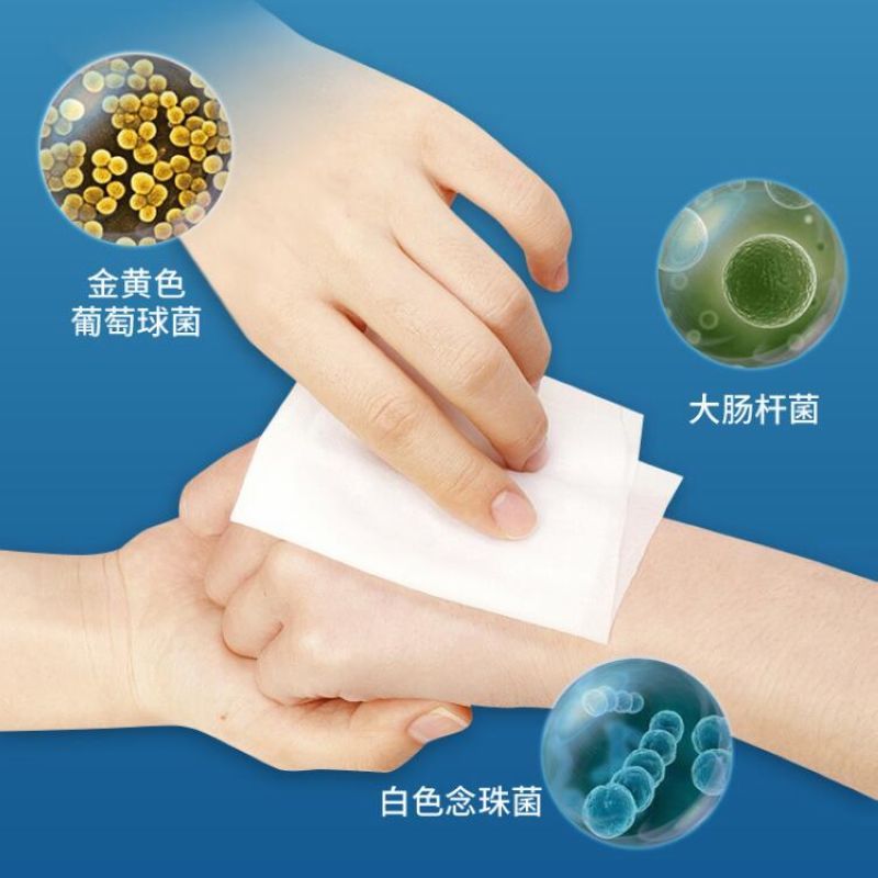 [5盒]海氏海诺 6x6cm酒精消毒棉片50片/盒x5盒 随身便携 皮肤物品消毒 一次性酒精湿巾棉片高清大图