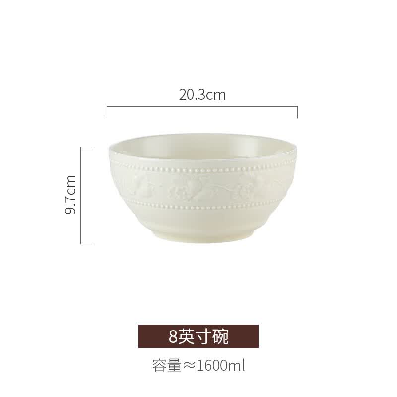 康巴赫 瓷艺浮雕餐具28头 瓷艺浮雕餐具 28头 LPB-CYFD028 ||高清大图