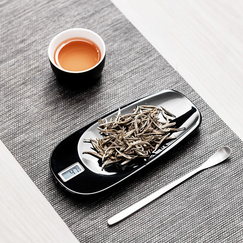 領藝 优选电子茶则茶勺茶匙茶拨茶荷茶针测量无量智能电子称重带克重量显示功夫茶具配件套装 无量茶则礼盒装