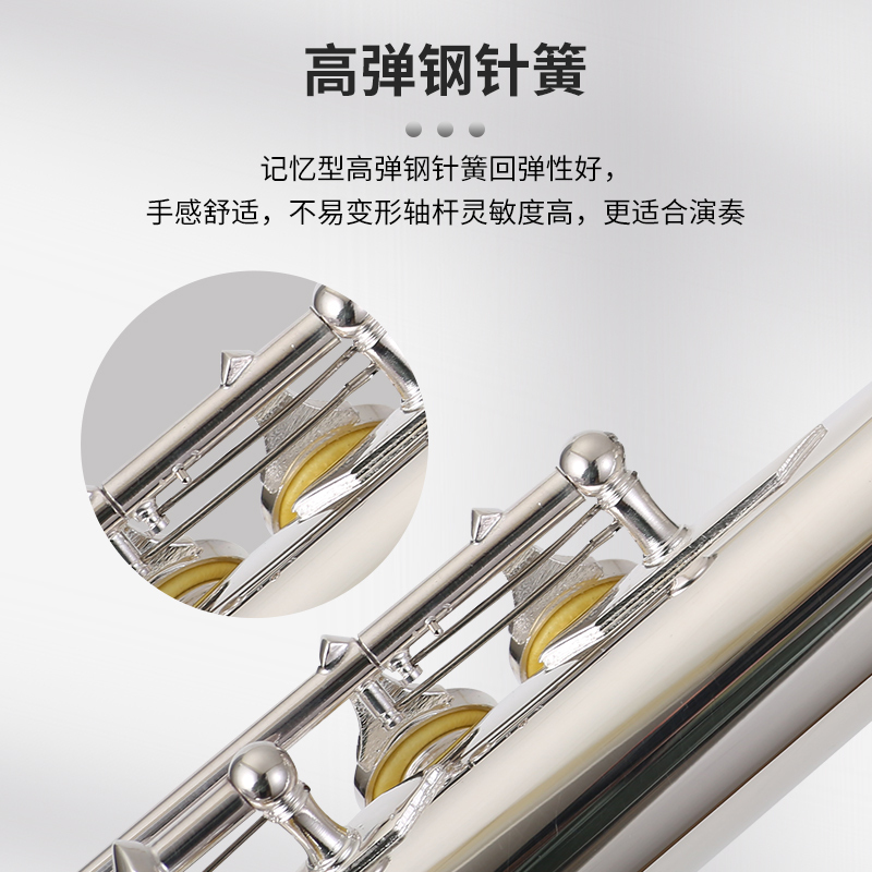 朗动(LMOVE) 长笛乐器LD-602 17开闭双用富贵银长笛学生初学儿童入门考级演奏