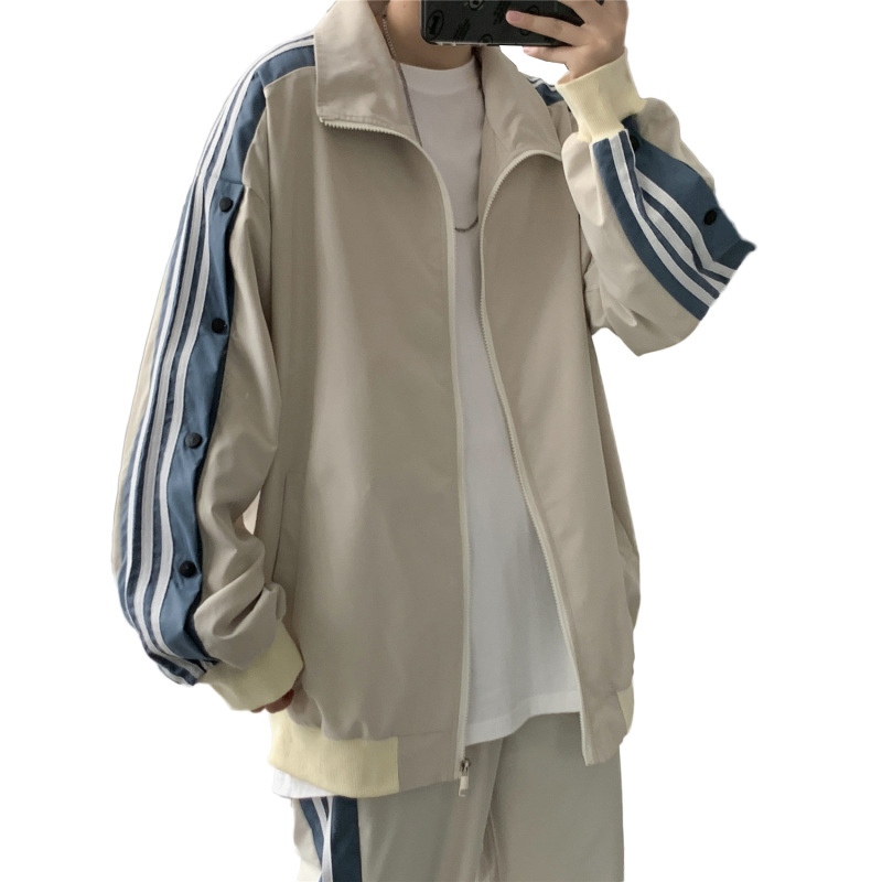 茜靓CHYLLIRN套装男士春季2021新款外套潮流衣服搭配帅气秋冬季运动休闲装