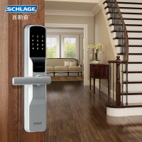 西勒奇（SCHLAGE）指纹锁SE家用入户防盗门密码锁C级智能电子锁 SE201太空银