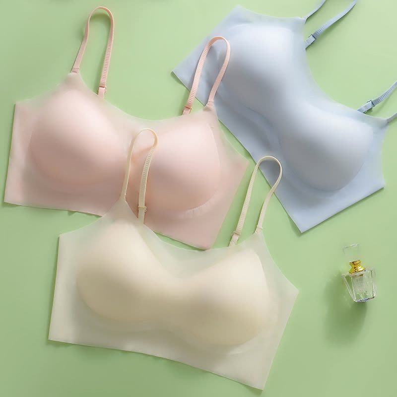 浪莎美背内衣女夏季超薄款冰丝无痕背心式文胸细肩带品牌2025新款图片