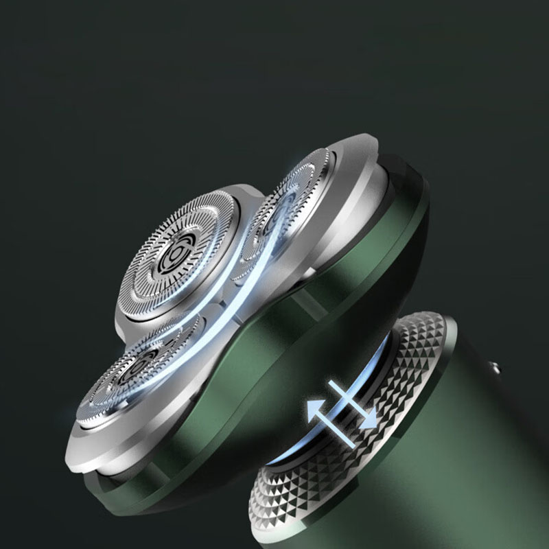 素士男士剃须刀电动刮胡刀智能全身水洗多功能胡须刀 S5绿色高清大图