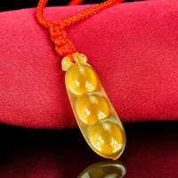梦克拉 Mkela 翡翠吊坠 福气豆 吊坠 翡翠 冰种 花草 证书