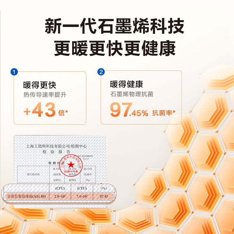 艾美特(AIRMATE)石墨烯暖风机浴室取暖器家用卧室壁挂式电暖器居浴两用防水节能加热器热风机 HP20-K25 旋钮式图片