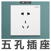 罗格朗(Legrand)插座开关面板官方旗舰店逸景玉兰白家用暗装86型一开双控带5孔五孔USB空调16A墙壁多孔电源插座