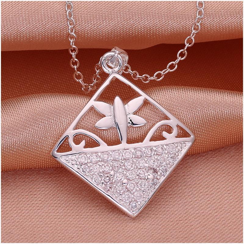 N542 Women Silver Necklace 镀925纯银女项链日韩版锁骨链潮人送女朋友七夕情人节礼物