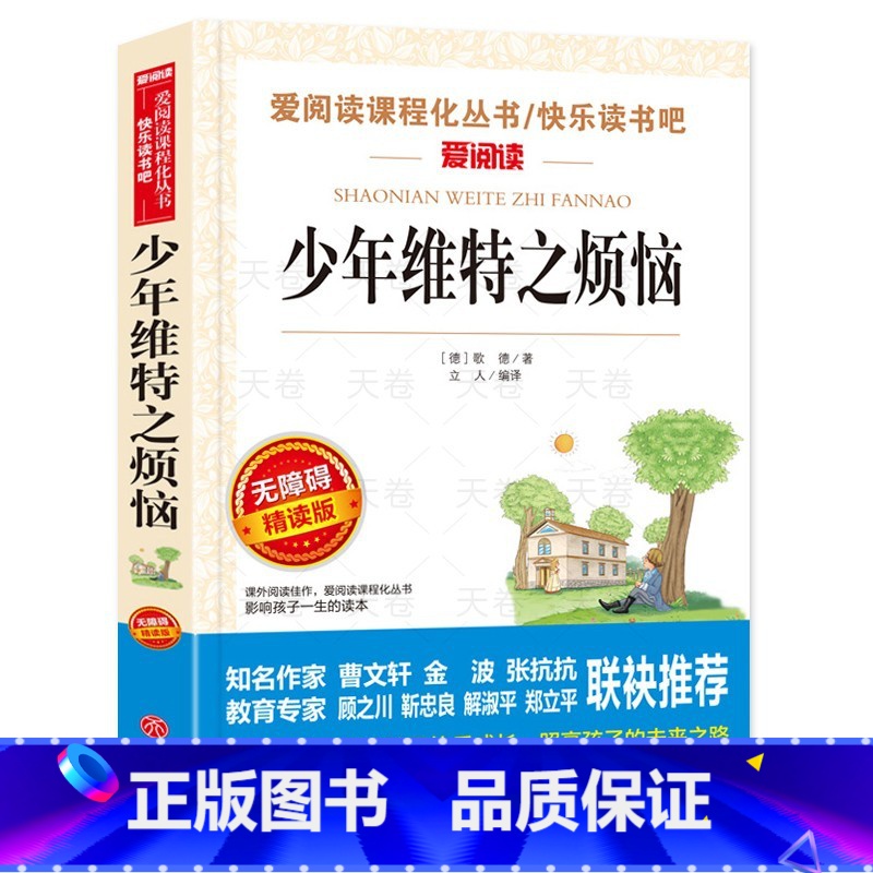 少年维特之烦恼 【正版】少年维特之烦恼 三四年级必课外书五六年级小学生初中课外阅读中外世界名著老师6-8-12周岁儿童