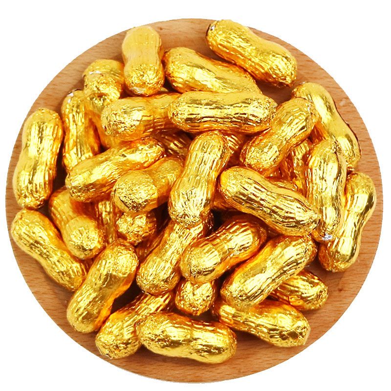 金币金条金花生元宝巧克力散装蛋糕装饰结婚喜庆糖果批发250g5斤