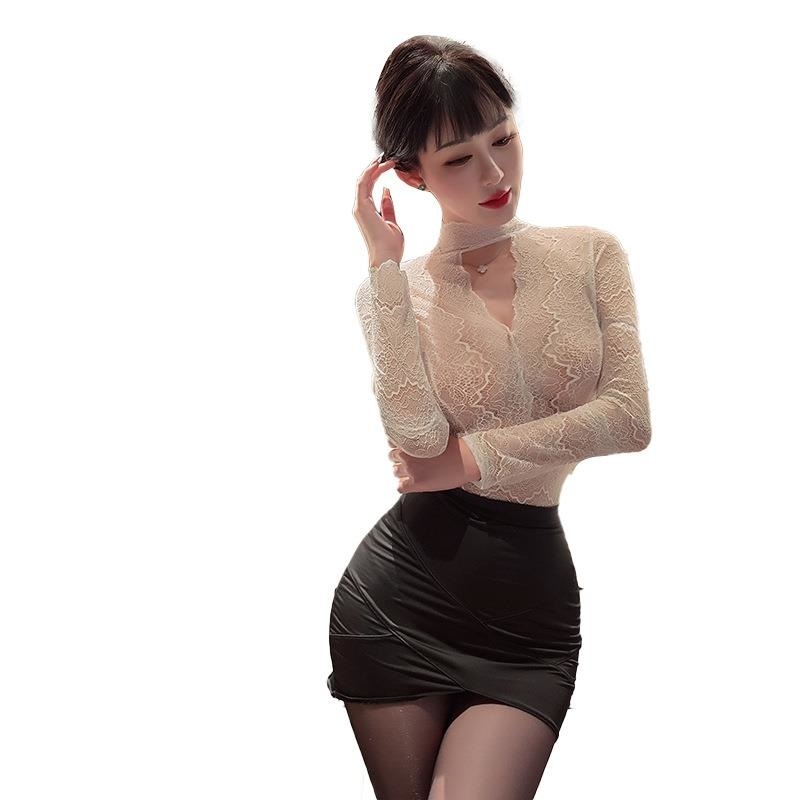长夜漫漫情趣内衣性感诱惑透视包臀短裙制服女秘书蕾丝裙qqny1959高清大图