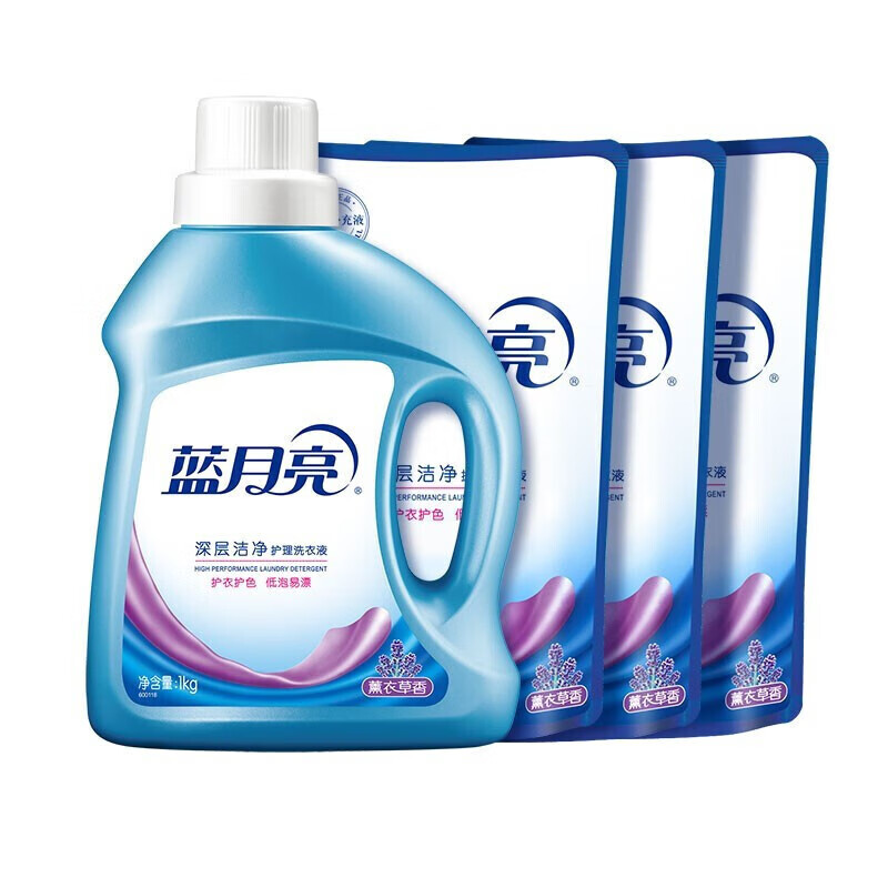 蓝月亮1kg薰洁净瓶 *1+1kg薰洁净袋*3 81000501高清大图