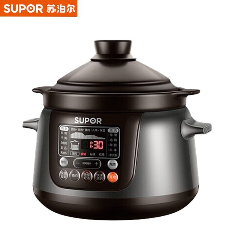 苏泊尔supor电炖锅电炖盅煲汤锅炖汤锅精控快速炽陶电炖锅4l容量tg40