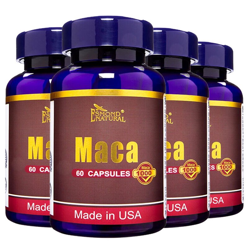 美国进口爱司盟玛咖胶囊成人男性男用口服玛卡maca60粒瓶x4瓶装