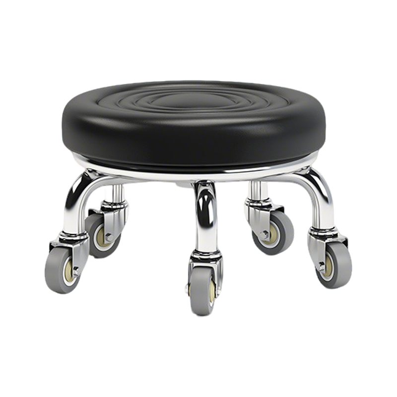 先围 静音滑轮矮凳 40*22cm-水波黑 个高清大图