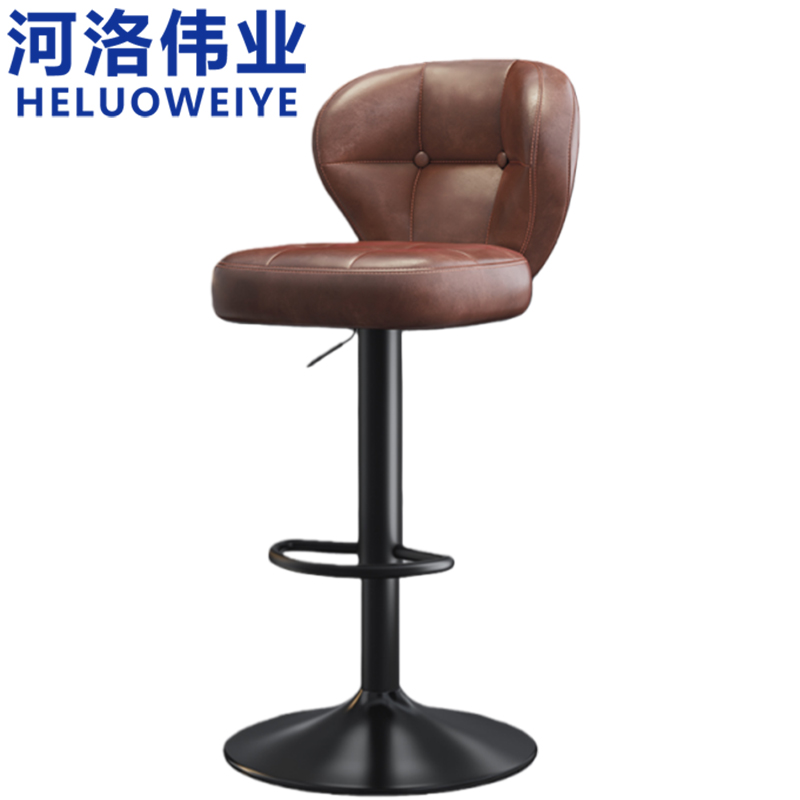 河洛伟业 吧台椅 皮质 把高清大图