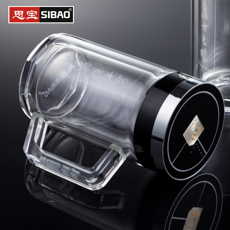 思宝(SIBAO)东方之珠玻璃杯办公杯360ml